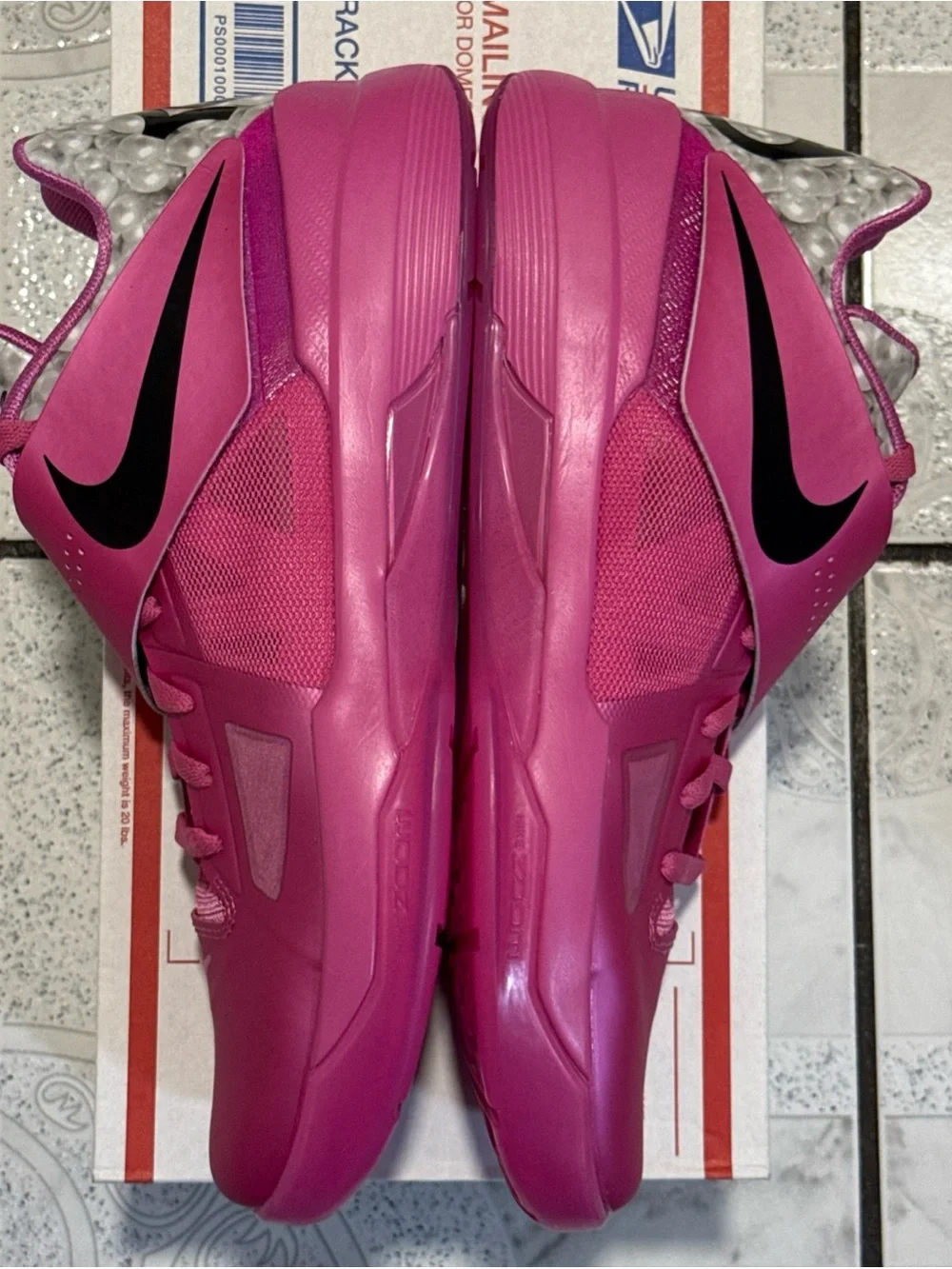 New Nike Zoom KD 4 “Aunt Pearl” Pink Basketball Shoes Men’s Size 12 HF9098-600